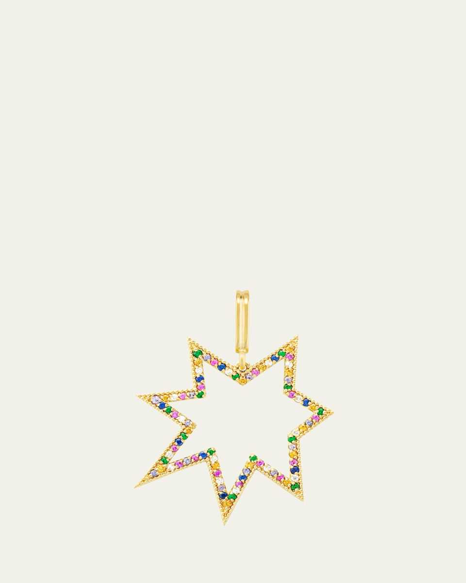 L'Etoile Tutti Frutti 18K Yellow Gold Charm with Gemstones and Diamonds